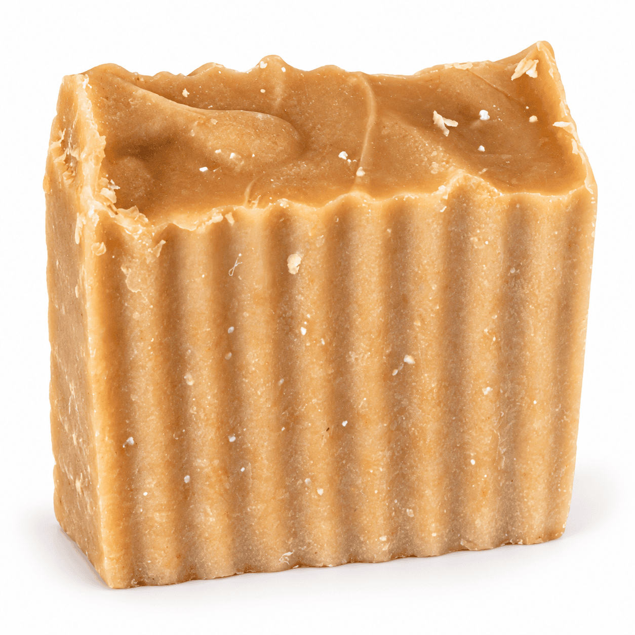 Bar of Hazel and Meg Goat Milk and Honey Soap in Café Latte
