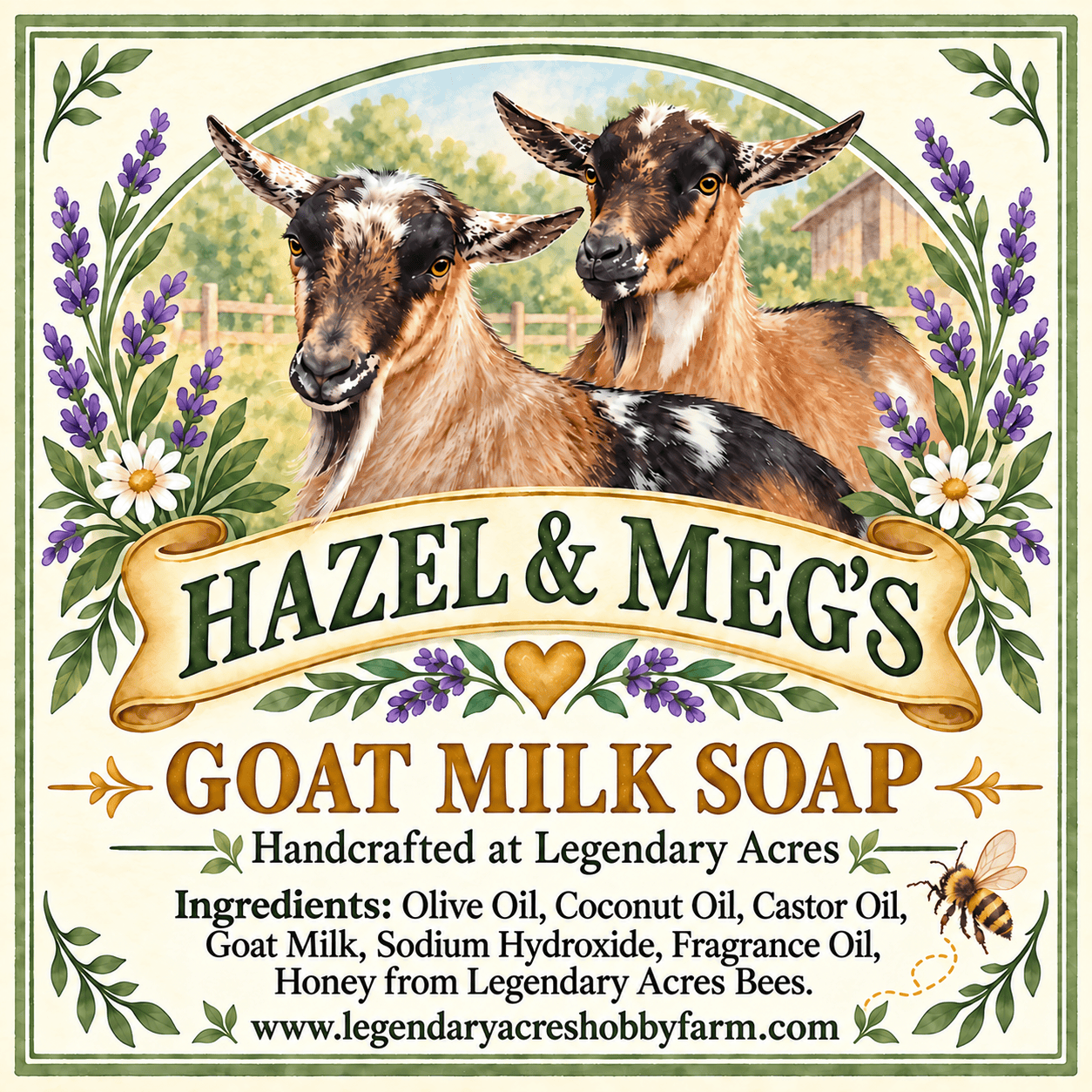 Hazel & Meg's Goat Milk Soap Warm Vanilla Sugar (Single Bar) - Image 2