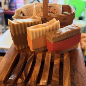 Handcrafted Hazel and Meg Goat Milk Soap bar fresh goat milk